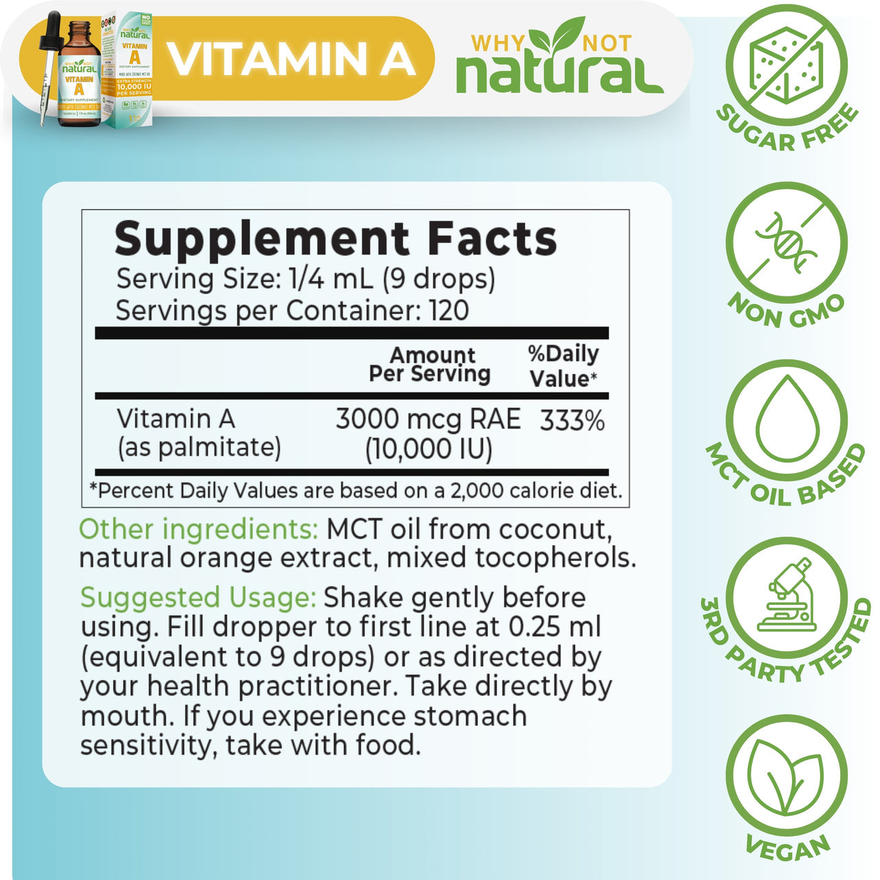 Liquid Vitamin A:Support Skin, Eyes, Immunity & Hair 1fl oz