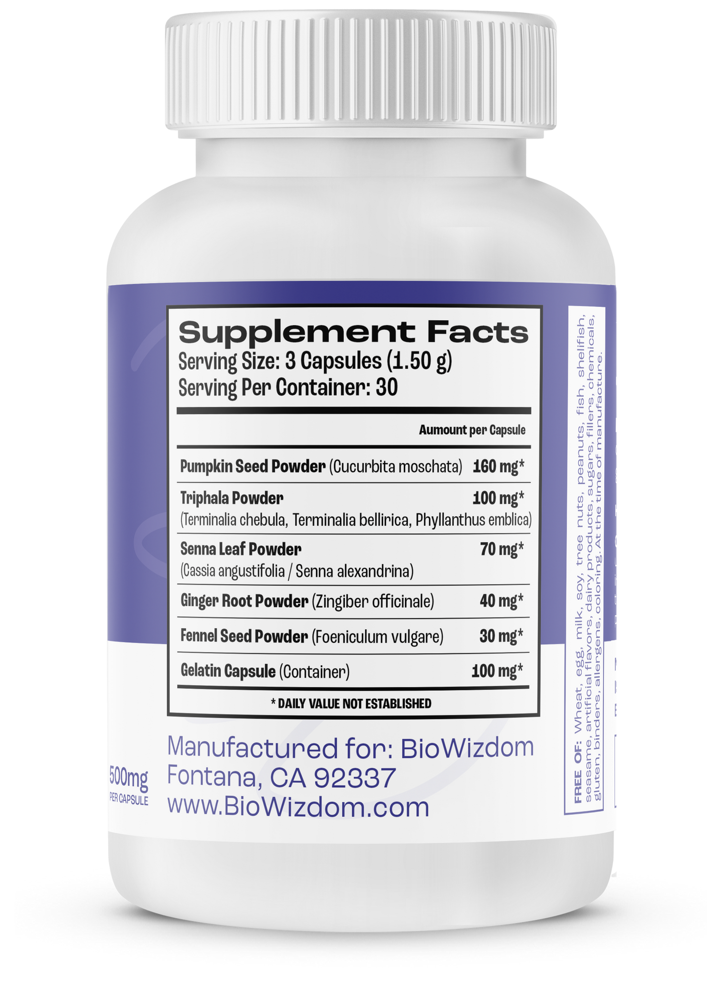 BioWizdom HolistiLax (90 caps)